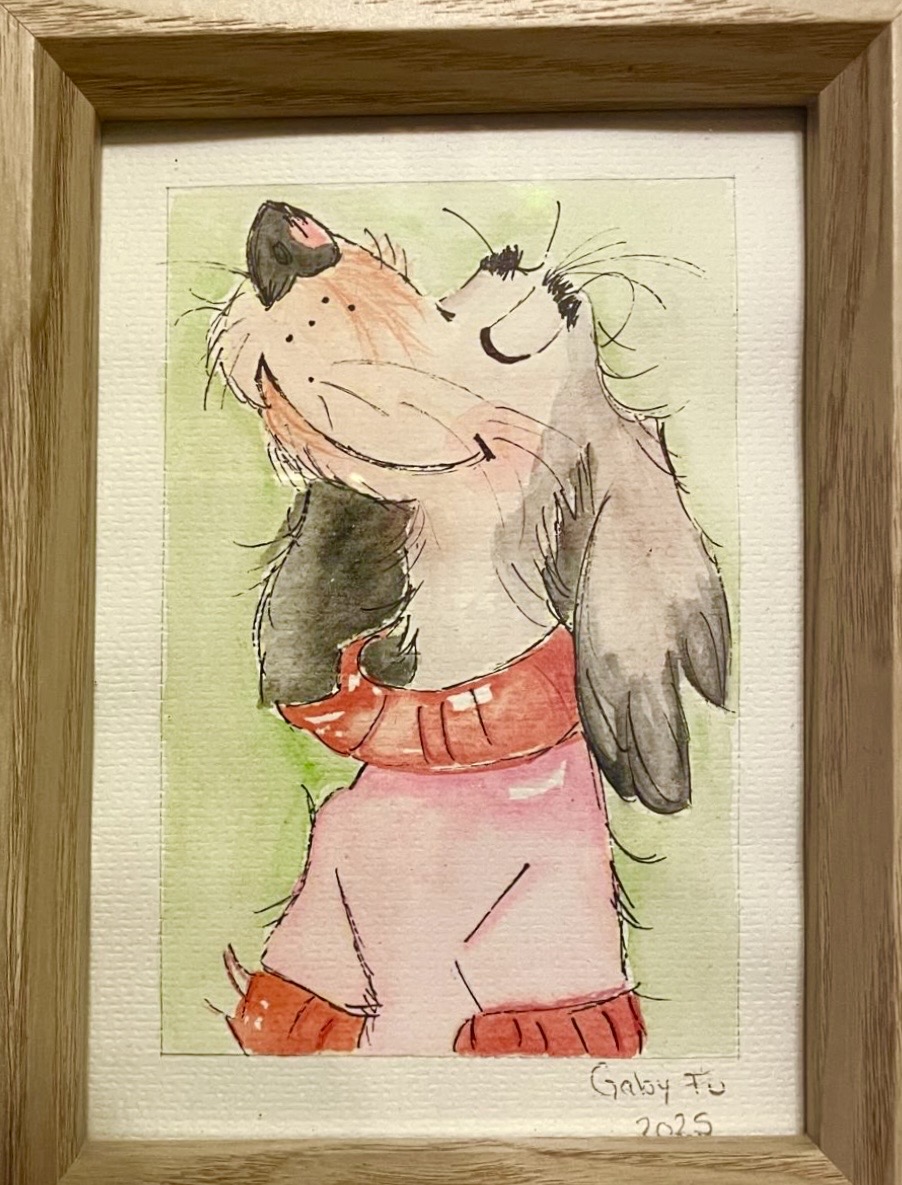 Perrita relajada